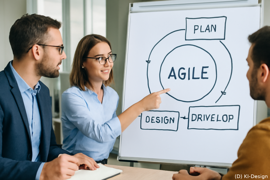 Agile Methoden: Flexibilität und Kundenzufriedenheit als Schlüssel zum Markterfolg für Unternehmen.